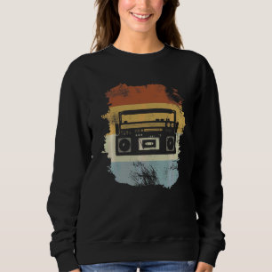 -retrostijl getto-blaster Cassette-record Trui