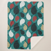 Retrostijl in aantrekkelijke vormgeving van kleure sherpa deken (Voorkant)