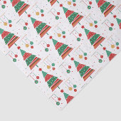 Retrostijl kerstboom tissuepapier (Detail)