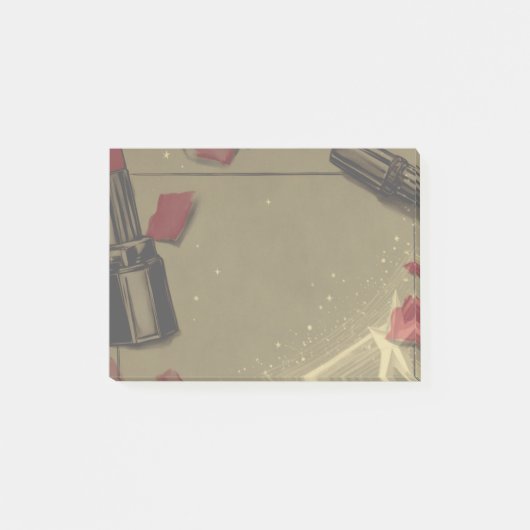 Retrostijl lippenstift post-it® notes (Voorkant)