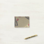 Retrostijl lippenstift post-it® notes (Op bureau)