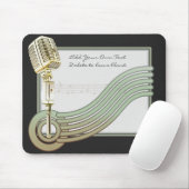 Retrostijl Mic Mousepad Muismat (Met muis)
