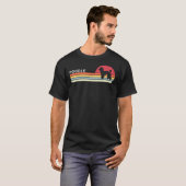 Retrostijl portiestroom t-shirt (Voorkant volledig)