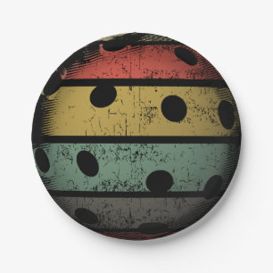 Retrostijl verstelbare Pickleball Art Papieren Bordje