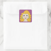 Retrostijl Vierkante Sticker (Tas)