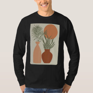 Retrostijl woestijn Abstracte Natuur Moderne T-shirt
