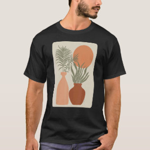 Retrostijl woestijn Abstracte Natuur Moderne T-shirt