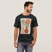 Retrostijl woestijn Abstracte Natuur Moderne T-shirt (Voorkant volledig)