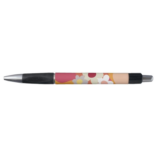 Retrostijlbloemen en -golven pen (Voorkant)
