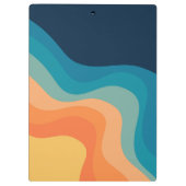 Retrostijlgolven versieren klembord (Achterkant)