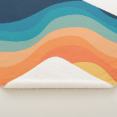 Retrostijlgolven versieren sherpa deken (3/4)