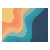 Retrostijlgolven versieren tafelkleed (Voorkant (Horizontaal))