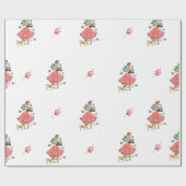 Retrostijlkerstomloop Cadeaupapier (Vlak)