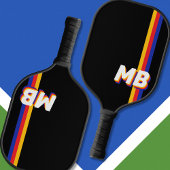 Retrostrepen gepersonaliseerd Initiaal monogram Pickleball Paddle
