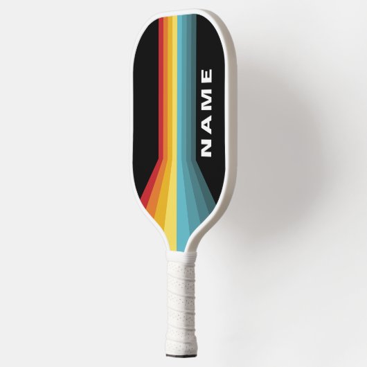 Retrostrepen gepersonaliseerd pickleball paddle (Links)