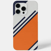 Retrostrepen in blauw Sinaasappel Case-Mate iPhone Case (Achterkant)