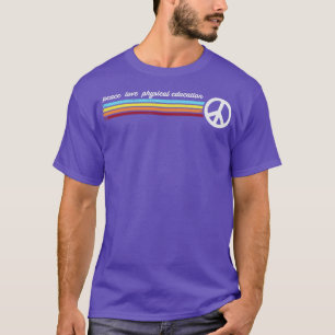 Retrostrepen Lichamelijke opvoeding T-shirt