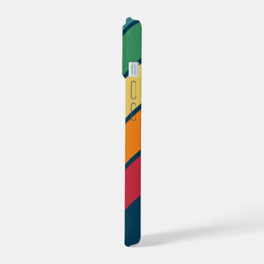 Retrostripe patroonregenboog - Script Name iPhone 15 Hoesje (Linkerkant)