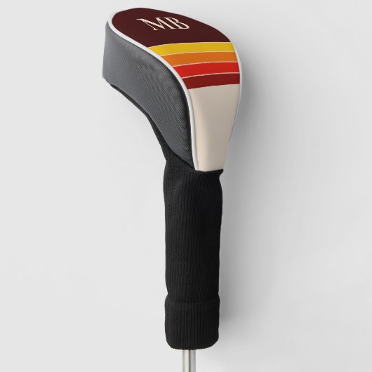 Retrostripes monogram golfheadcover (Schuin)