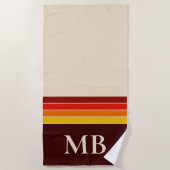 Retrostripes monogram strandlaken (Voorkant)