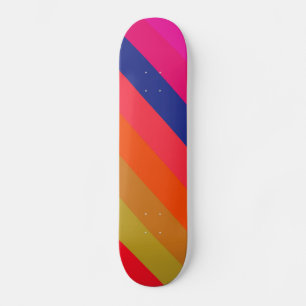Retrostripes, vers, kleurrijk, skateboard