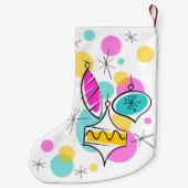 Retrostructuur Baubles met twee zijkanten Kleine Kerstsok (Achterkant)