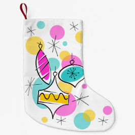 Retrostructuur Baubles met twee zijkanten Kleine Kerstsok