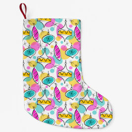 Retrostructuur Baubles Multi-stocker 2 zijkant Kleine Kerstsok