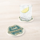 Retrostyled zeedrukhout zandsteen onderzetter (Zijkant)