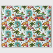 Retrosurfen Cadeaupapier (Vlak)