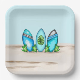 Retrosurfplanken Papieren Bordje