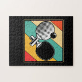 Retrotabel Tennis - pingpong Legpuzzel (Horizontaal)