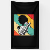 Retrotabel Tennis -  pingpong Spandoek (Verticaal)