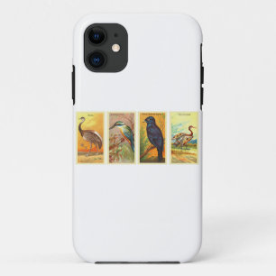 Retrotekeningen van vogels iPhone 11 hoesje