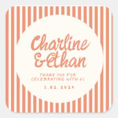 RetroTrouw Handgeschreven Rechthoekige Sticker (Voorkant)