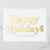 Retrotype Prettige feestdagen niet-fotogoud (Voorkant)