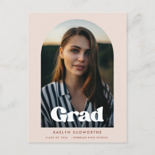 Retrotypografie Afstuderen foto Briefkaart