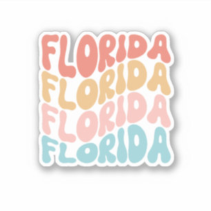 Retrotypografie Florida Groovy sticker