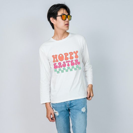 Retrotypografie Hoppy Easter T-shirt