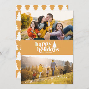 Retrotypografie moderne 1 fotokerstdag feestdagenkaart