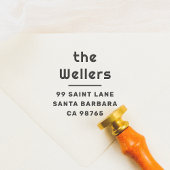 Retrotypografie vet retouradres zelfinktende stempel