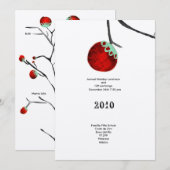 Retrouvailles de Noël invitation à l'arbre de fami (Devant / Derrière)