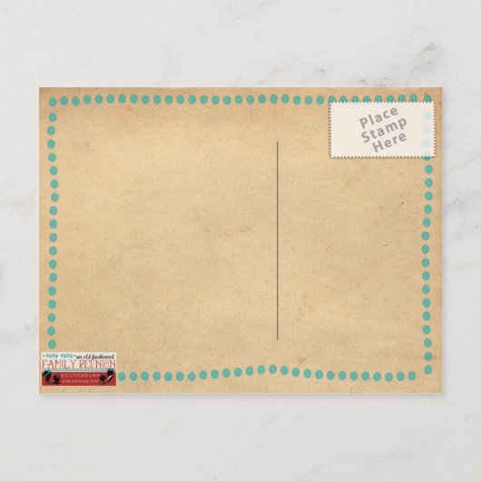 Retrouvailles familiales à l'ancienne - Carte post (Dos)