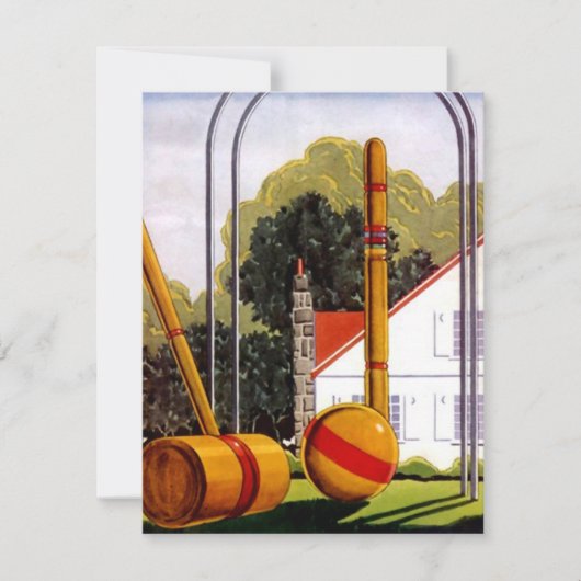 Retrouvailles familiales Croquet Lawn Invitations  (Devant)