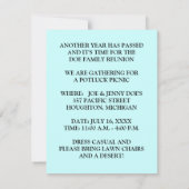 Retrouvailles familiales Croquet Lawn Invitations  (Dos)