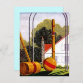 Retrouvailles familiales Croquet Lawn Invitations  (Devant / Derrière)