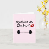 Retrouvez-moi au Bar Funny Gym Carte de la Saint-V (Fleur jaune)