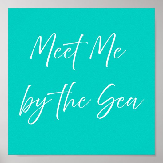 Retrouvez-moi au bord de la mer Affiche rose | Côt (Devant)