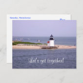 Retrouvons la carte postale du phare de Nantucket (Devant / Derrière)