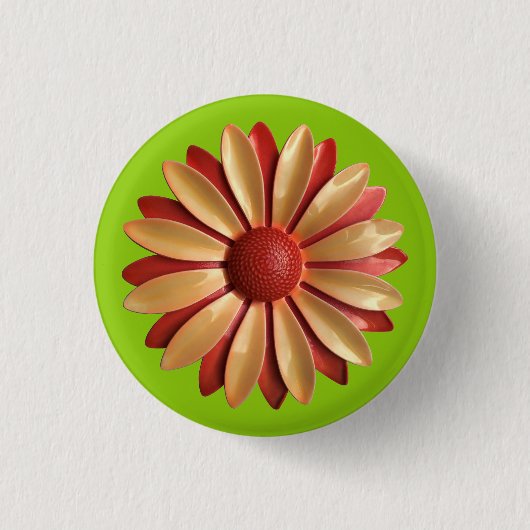 Retroventilatorpinnen - Floral Spring Garden Ronde Button 3,2 Cm (Voorkant)